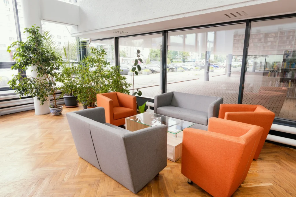 aménagement d'un espace lounge au sein d'une entreprise