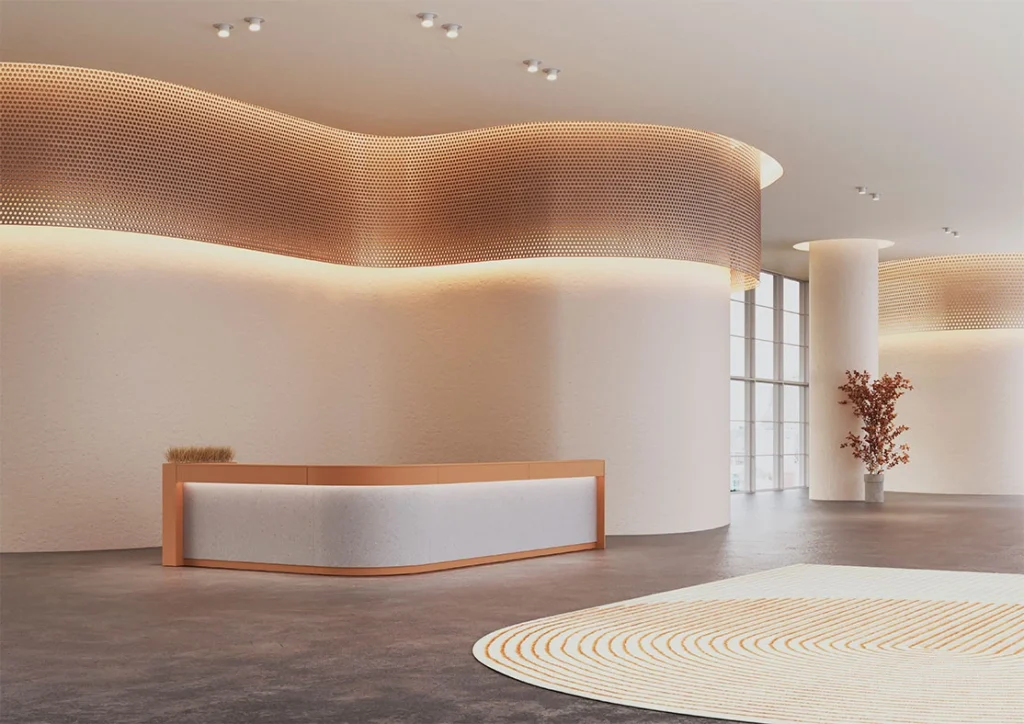 banque d'accueil moderne hall d'accueil
