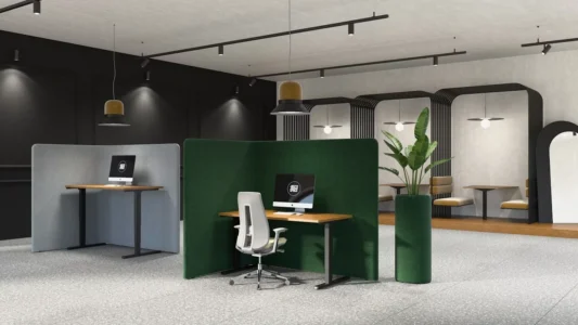 cloisons acoustiques phono absorbant de bureau pour séparer des espaces professionnels en entreprise