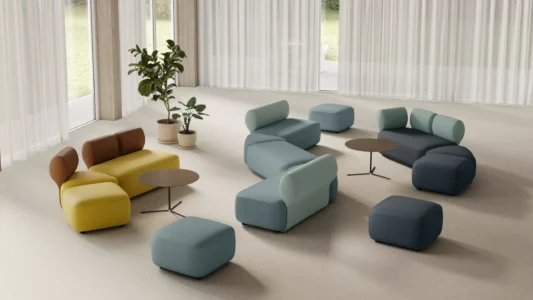 lounge et détente pour une entreprise ou simplement un accueil d'attente cosy et coloré