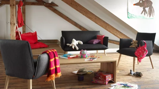 lounge et détente pour une entreprise ou simplement un accueil d'attente cosy et coloré