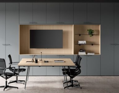 une ou plusieurs armoires en solutions de rangement avec finition métal, bois, dans un espace de travail, idéal pour un bureau d'entreprise, pour du rangement ou du classement