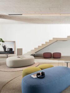 poufs confort et lounge et design pour un espace accueil ou attente