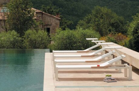 bains de soleil pour extérieur, outdoor, tissu résistant et durable pour les intempéries