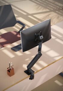 bras d'écran pour un support ergonomique dans un bureau