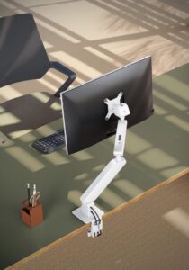 bras d'écran pour un support ergonomique dans un bureau