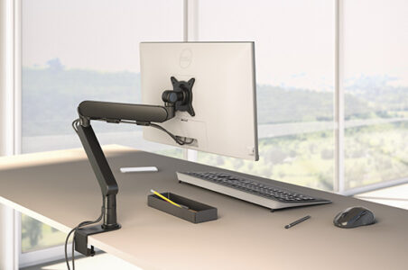 bras d'écran pour un support ergonomique dans un bureau