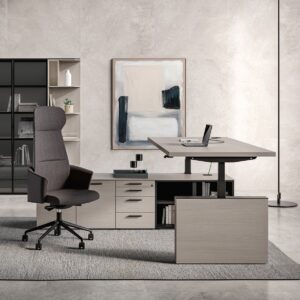 bureaux assis debout ergonomique pour collaborateurs ou open space, afin de préserver la santé et prévention TMS