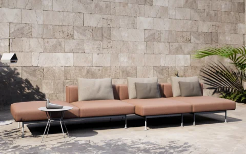 canapés outdoor au tissu résistant pour les espaces extérieur