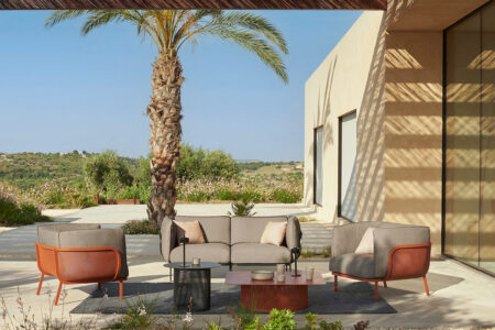 canapés outdoor au tissu résistant pour les espaces extérieur