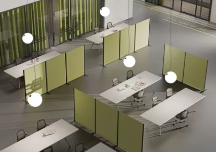 cloisons acoustiques phono absorbant de bureau pour séparer des espaces professionnels en entreprise