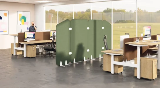 cloisons acoustiques phono absorbant de bureau pour séparer des espaces professionnels en entreprise