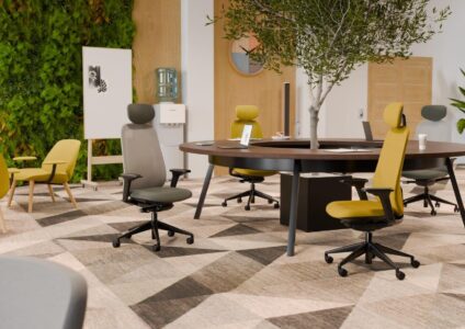 fauteuils de travail pour les collaborateurs d'une entreprise, idéal pour open space, coworking