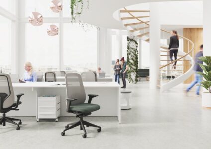 fauteuils de travail pour les collaborateurs d'une entreprise, idéal pour open space, coworking