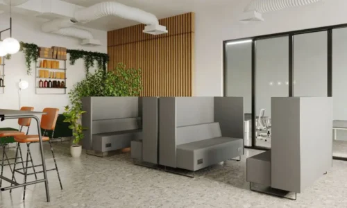 un espace lounge pour le coworking en entreprise
