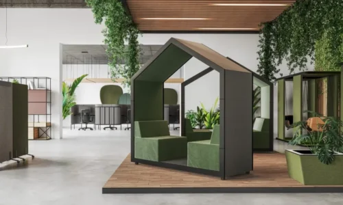 un espace lounge pour le coworking en entreprise