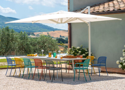 tables extérieures outdoor pour terrasse, tables durables et résistantes