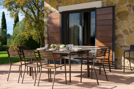 tables extérieures outdoor pour terrasse, tables durables et résistantes