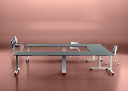 tables modulaires pour entreprise, idéal open space ou coworking, conférence, espace agile