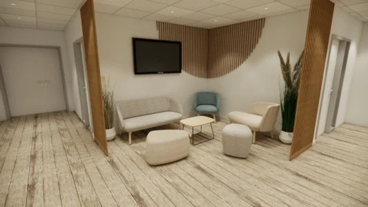 aménagement de l'école E2SE Business School de Colombelles, plan 3D