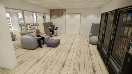 aménagement de l'école E2SE Business School de Colombelles, plan 3D