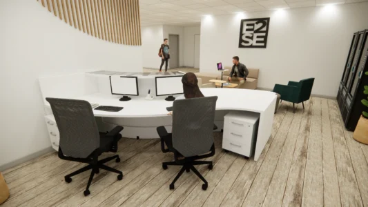 aménagement de l'école E2SE Business School de Colombelles, plan 3D