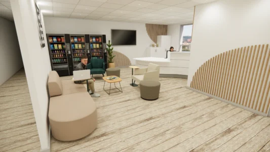 aménagement de l'école E2SE Business School de Colombelles, plan 3D