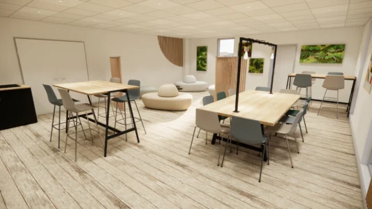 aménagement de l'école E2SE Business School de Colombelles, plan 3D